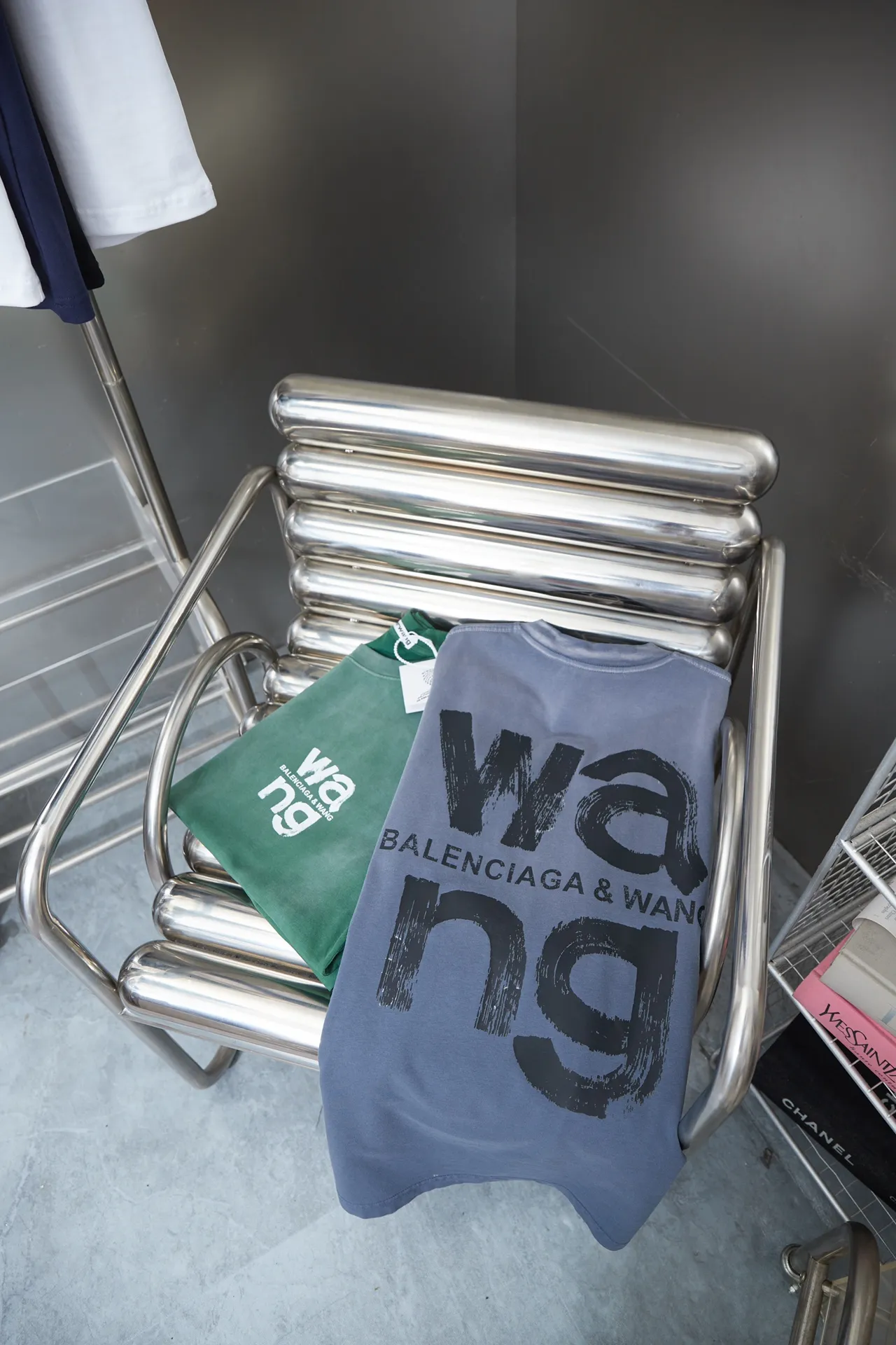 Alexarderwang 25SS New Arrival 100% 32 1X 1 ：Black/White/Blue/Green Size：S/M/L/XL